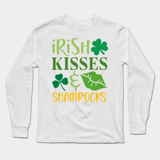 Irish Kisses and Shamrocks Long Sleeve T-Shirt